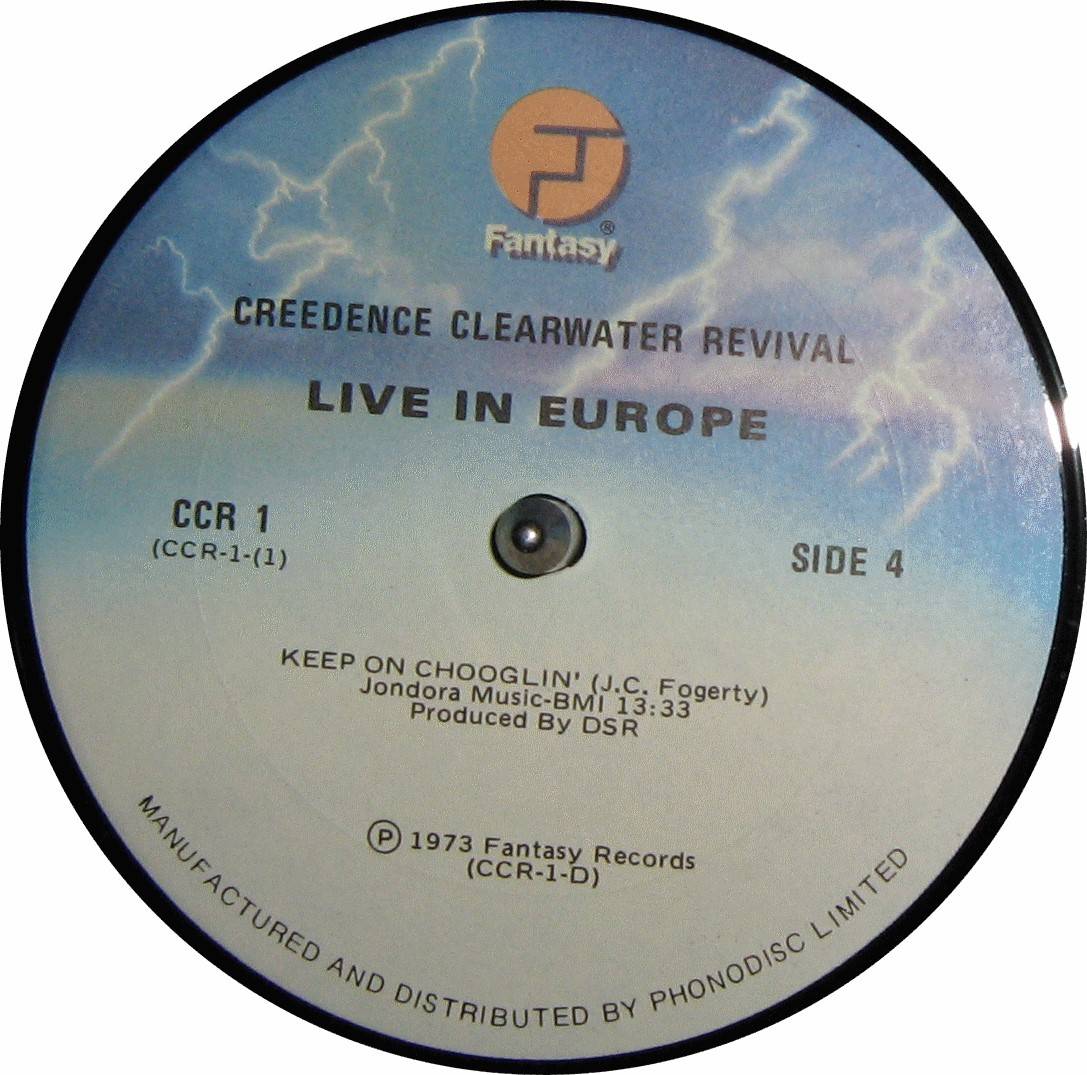 Creedence Clearwater Revival Live In Europe [lp label d can]